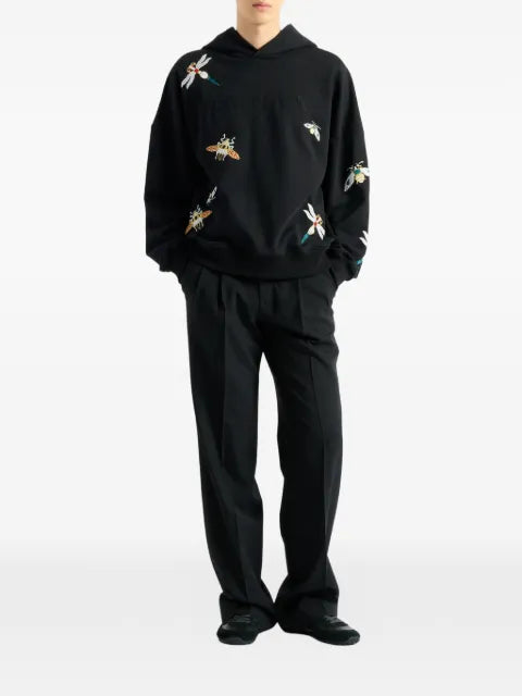 Balmain embroidered insect hoodie