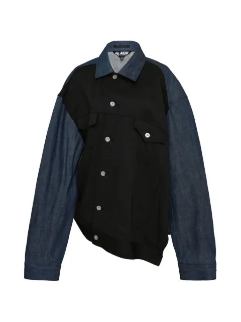 Black Comme Des Garçons panelled asymmetric jacket