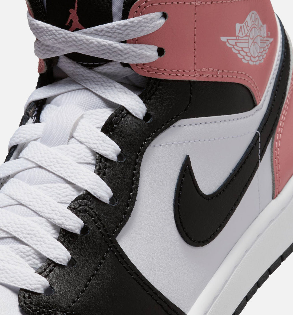Air Jordan 1 Mid Men's Shoe – White/Rust Pink/Black