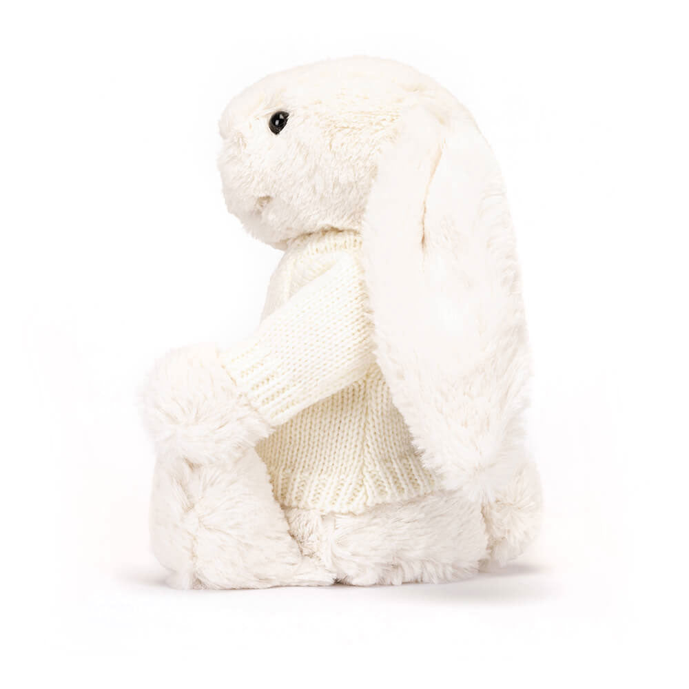 Bashful Cream Bunny with Personalized Cream Jumper