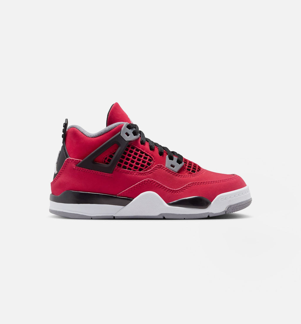 Air Jordan 4 Retro Toro Bravo Preschool – Fire Red/White/Black/Cement Grey