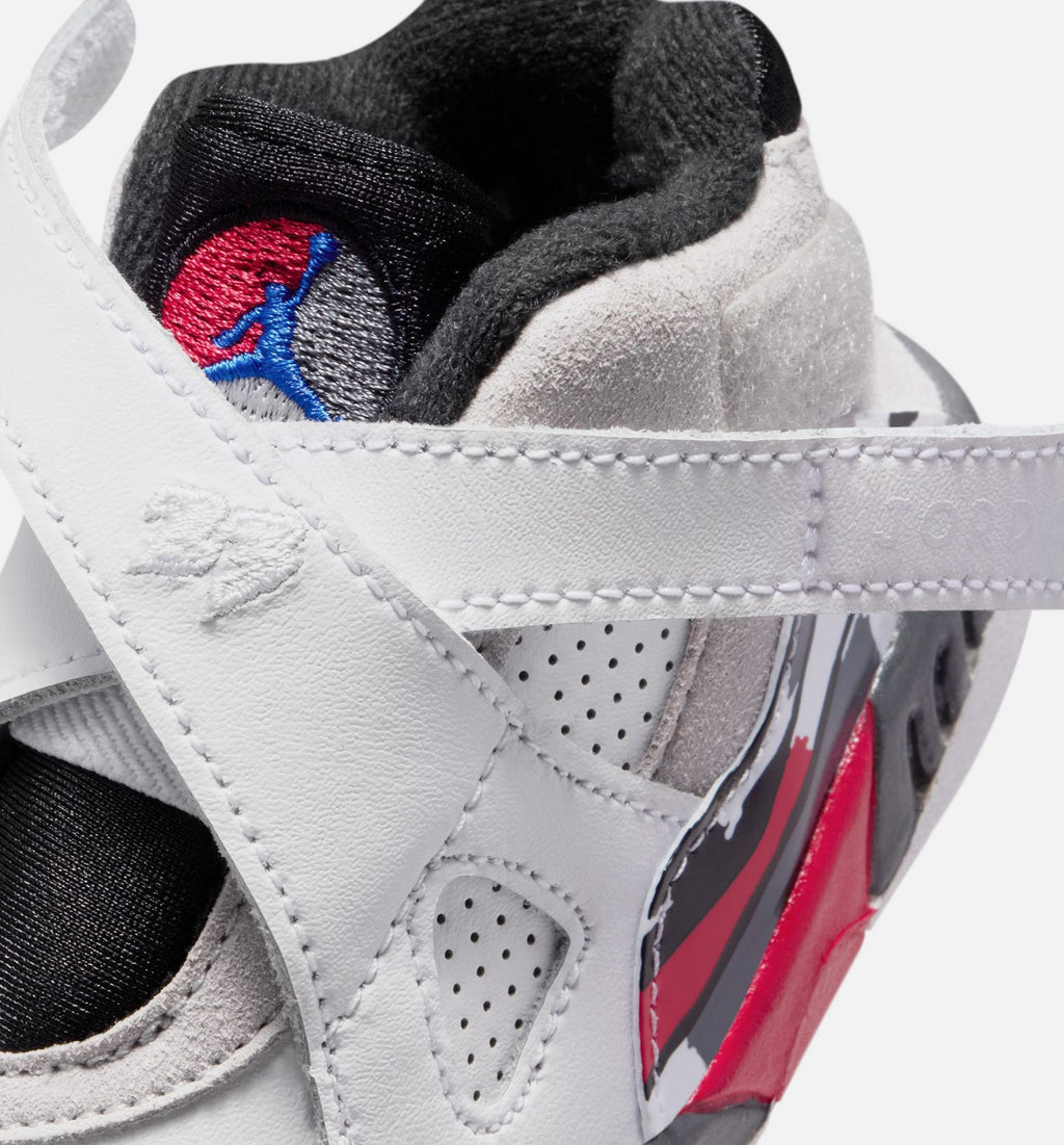 Air Jordan 8 Retro White and True Red Infant/Toddler Lifestyle Shoes - White/Black/True Red