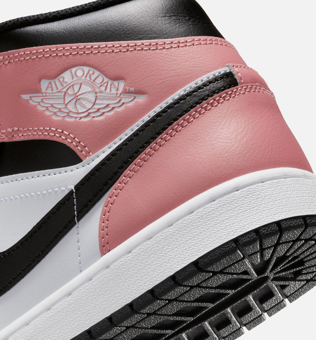 Air Jordan 1 Mid Men's Shoe – White/Rust Pink/Black